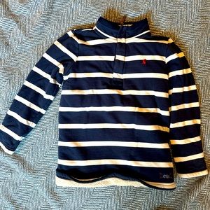 Joule striped Sherpa lined 1/4 zip